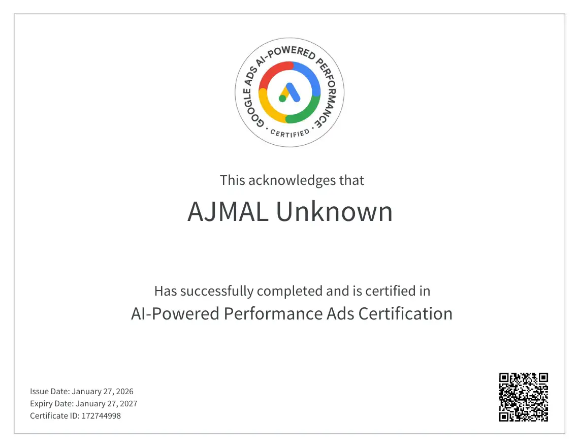 Google AI-Powered Performance Ads Certification